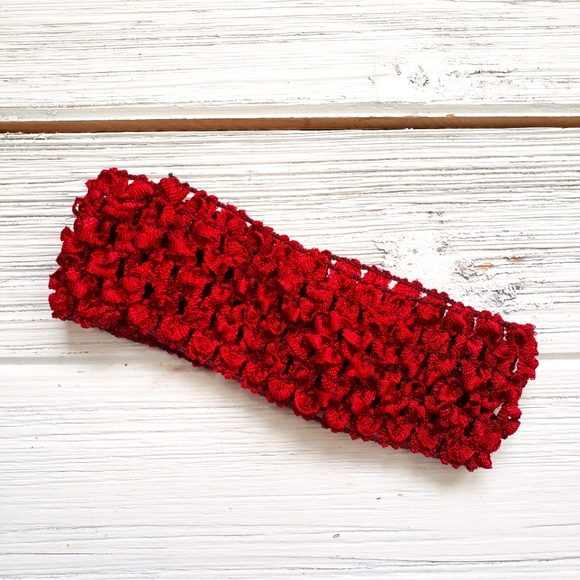 Rich Red Baby Crochet Headband - Picture 1 of 1